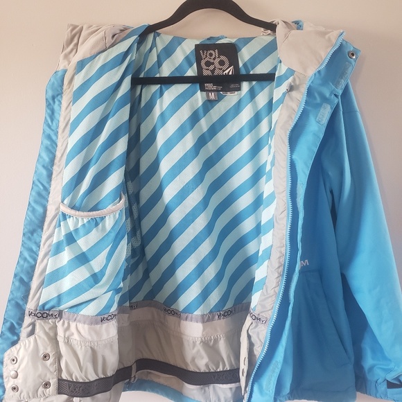 Women's Volcom Light Blue Snowboarding Jacket - Picture 3 of 8